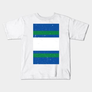 Tranmere Varsity Retro Away Blue, White & Green Design Kids T-Shirt